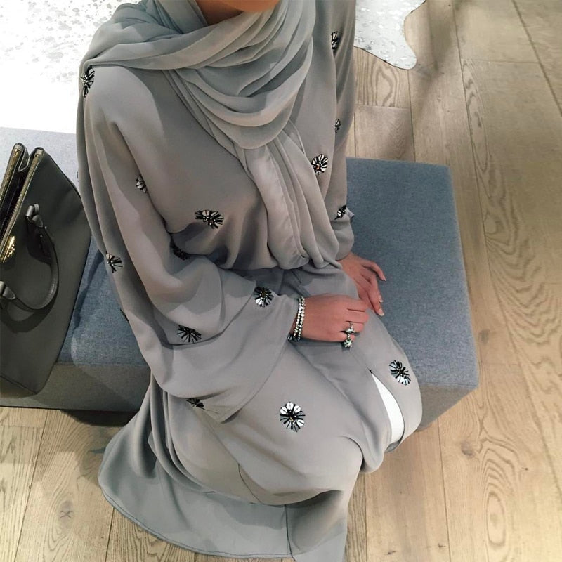 Abaya Kimono Kaftan Dubai Islam Muslim Hijab Dress Abayas Caftan Marocain Qatar Oman Turkey Clothing For Women Robe Femme
