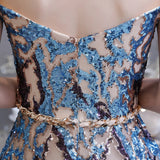 Darianrojas Sexy Sweetheart Evening Dresses Off the shoulder A-Line Colorful Sequin Formal Dress Long Prom Gowns