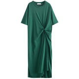Korean Version Of Sundresses For Women Summer FAshion Plus Size Casual Women Dresses New Slim Long T-shirt Dress