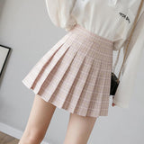 Summer Plaid Skirt Short Women Mini Korean Skirt School Women A Line Checkered High Waist Skirt Female