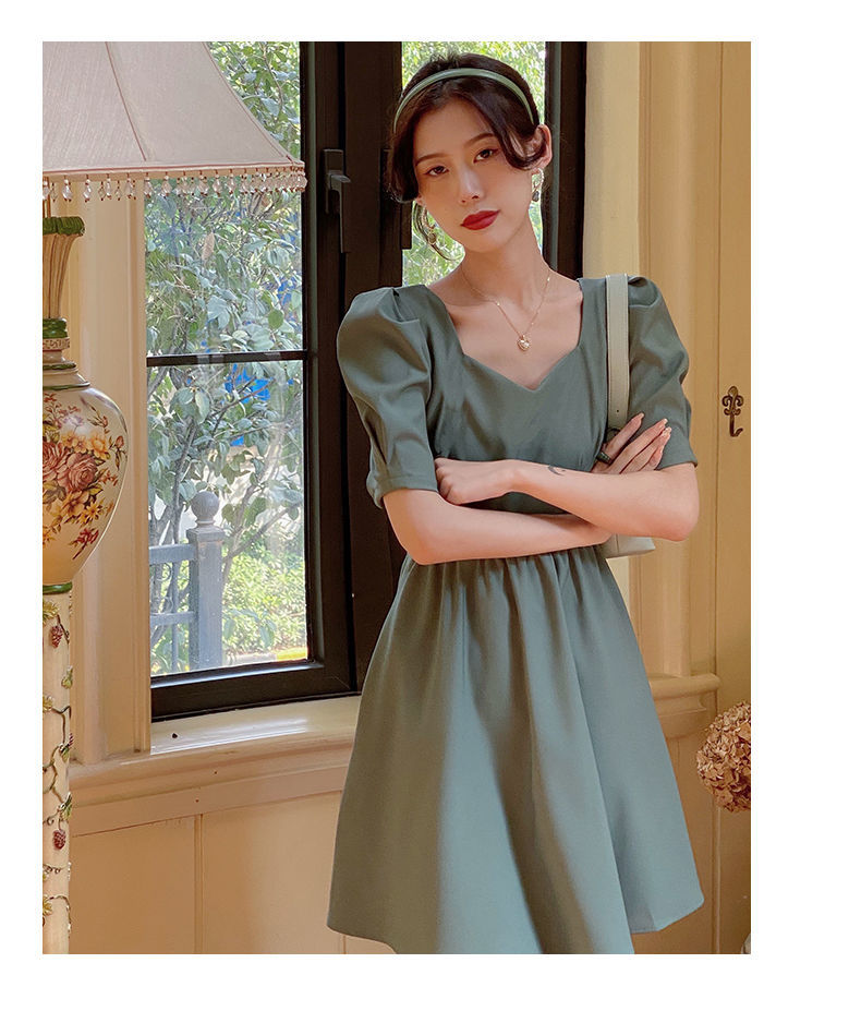Darianrojas Elegant Puff Sleeve Mini Dress Backless Designer Women Sexy Summer Dress Korean One-piece Dress Lady Party Vintage Clothes