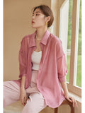 Lyocell Women Summer Sun Protection Shirt Long Sleeve Thin Office Lady Casual Shirts Back Cutout Design Blouses Women Tops