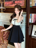 Summer Party Slim Kawaii Strap Dress Women Causal Sleeveless Vintage Lolita Dress Female Elegant Y2k Mini Dress Sweet Style