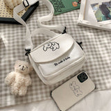 Darianrojas Japanese Cute Soft Cute Dog Canvas Small Bag Korean Small Fresh Girl Messenger Bag Purses and Handbags  Handbags Women Bags