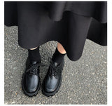 Darianrojas Black Chunky Platform Heels Mary Jane Shoes Lolita Platform Shoes Oxfords Women School Uniform Student Shoes Girls Kawaii Pumps