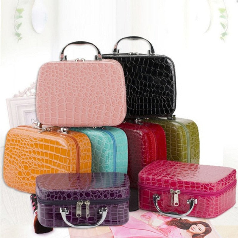 Darianrojas Hot Sale Women Beauticians Cosmetic Bags Travel Handbags PU Leather Organizer Makeup Bag Wash Bags Make Up Elegant Cosmetic Case