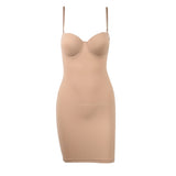 Women Stretch Straight Dress With Underwire Cup Simple Sexy Dresses Spaghetti Strap Tube Bodycon One-piece Pencil Underdress