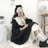 Darianrojas Japan Spring and Autumn High Waist Slim Contrast Color Lolita Sweet Lolita Dress Kawaii Clothing