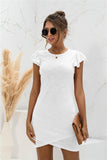 summer new product hot sale ruffled short-sleeved cross dress