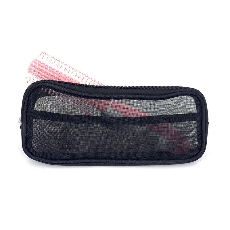 Darianrojas Makeup Brush Travel Case Cosmetic Toiletry Bag Organizer for Men Women Beauty Tools Mesh Dopp Kit Pouch Wash Storage Accessories