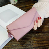 Darianrojas Long Wallet Women Purses Tassel Fashion Coin Purse Card Holder Wallets Female High Quality Clutch Money Bag PU Leather Wallet