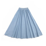 Family Clothes Big Girls  Summer Women Maxi Denim Skirts Cotton Lady Skirts Mum and Daughter Clothes,#1105