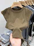Summer Women T Shirt Girls T-Shirt Woman Clothes Tops Cotton Slim Tshirt Female Long Sleeve Crop Top Spring Tee Sexy Canale Y2k