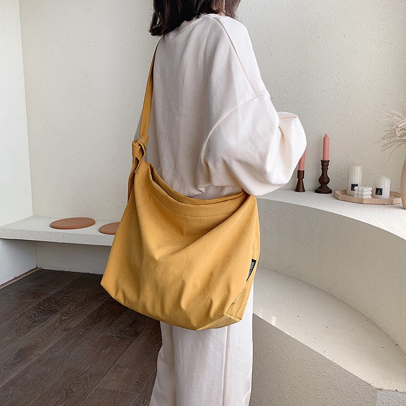 Darianrojas Retro Women's Messenger Canvas Bag Korean Style Ladies One-shoulder Art Lazy Commuter Bag Handbags Women Bags