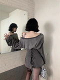 New Fairycore Grunge Goth Corset Dress Women Aesthetic Harajuku Streetwear Bandage Slim Bodycon Dress Y2k 90s Indie Clothes