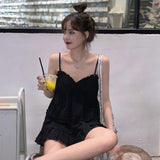 Camisole For Women Tank Tops Korean Style Sweet Casual Spaghetti Straps Vest Korean Style Holiday Beach