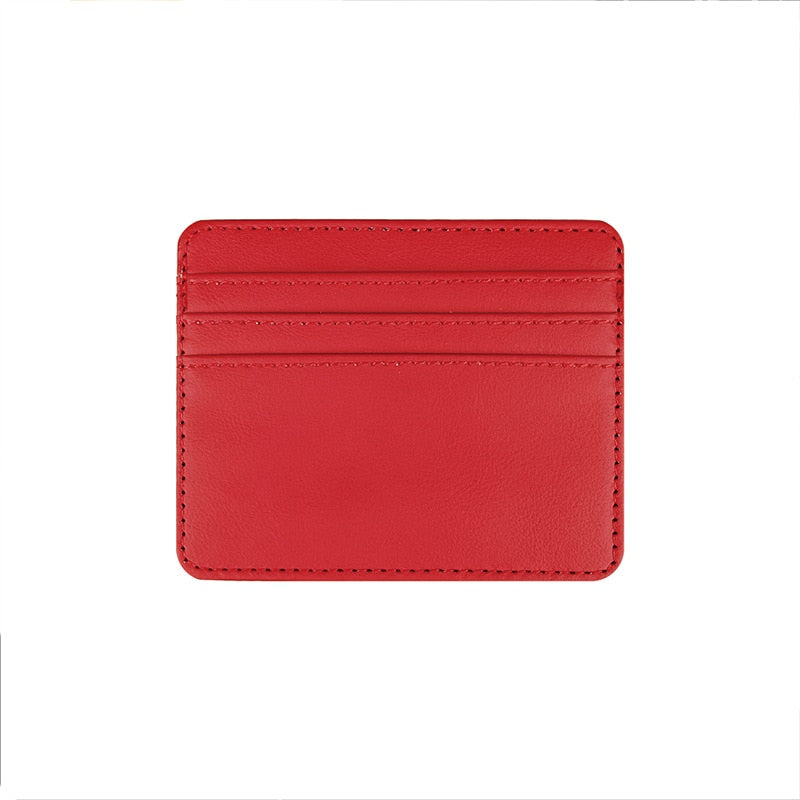 Darianrojas 1Pc Pu Leather ID Card Holder Candy Color Bank Credit Card Box Multi Slot Slim Card Case Wallet Women Men Business Card Cover