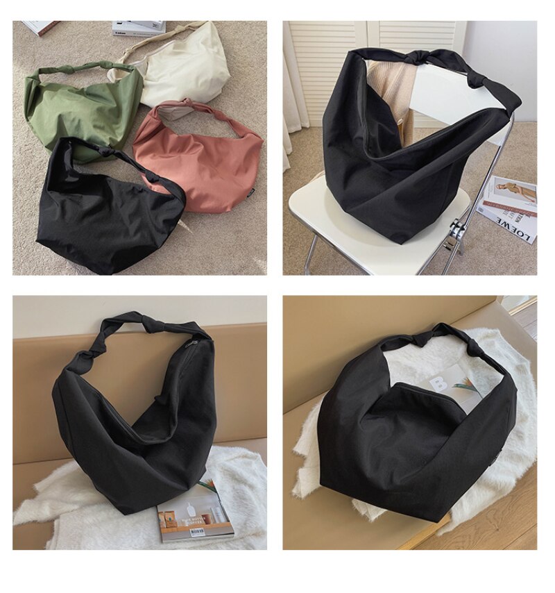 Darianrojas New Canvas Totes Bags Women Casual Wild Ladies Handbags Solid Color Shoulder Women Bag Simple Female Messenger Bag