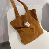 Darianrojas Bags for Women Corduroy Shoulder Bag Reusable Shopping Bags Casual Tote Female Handbag for A Certain Number of Dropshipping