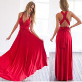 Multiway Wrap Convertible Boho Maxi Sexy Women's Club Red Dress Bandage Gown Party Bridesmaid Infinity Gown Maxi Dress Women