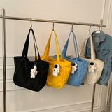 Darianrojas Large Capacity Canvas Women's Handbag Cute Female Shoulder Bags Travel Totes Purse Girl Daily Shopping Bag