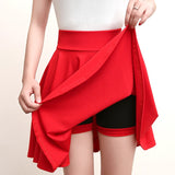Flared Skirts Women's Basic Shorts Skirt Fashion Versatile Black Casual Mini Skater Medium Pleated Fluffy Skirt Plus Size