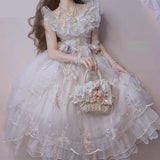 Darianrojas Victorian Retro Lolita Jsk Dress Japanese Women Sweet Lace Floral Embroidery Princess Wedding Dresses Girls Cute Party Vestidos