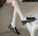 Darianrojas Summer Thin Nylon Long Socks StockingsStyle Knee High Socks Girl Kawaii Cute Solid Black White Socks Stockings