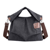 Darianrojas New Ladies Canvas Bag Fashion Fold Female Bag Large Capacity Portable Female Bag Casual One-shoulder Messenger Bag