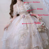 Darianrojas Victorian Retro Lolita Jsk Dress Japanese Women Sweet Lace Floral Embroidery Princess Wedding Dresses Girls Cute Party Vestidos