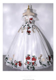 Colorful 3d Flowers Quinceanera Dresses Fluffy Off The Shoulder Vestidos De 15 Anos Quinceanera Plus Size Ball Gown