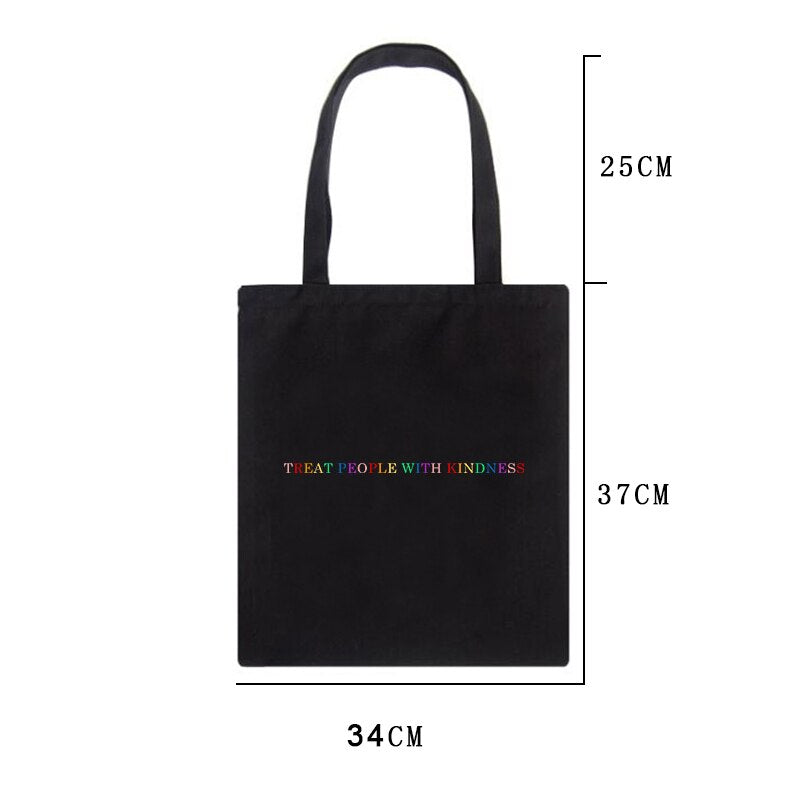 Darianrojas Women's Bag Casual Large Capacity Shoulder Bags Shopper Canvas Letter Fashion Harajuku  Print Shopper Handbags