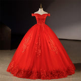 Summer New Pink Quinceanera Dresses Elegant Off The Shoulder Party Dress Sweet Flower Ball Gown Classic Lace Prom Dress