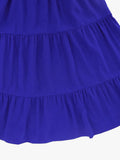 Summer Women's O Neck Short Sleeve Slim Fit Flap Patched Cake Dress For Ladies Solid Color Bandage Dresses