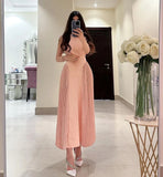 Darianrojas Ankle Length Prom Dresses Dubai Saudi Arabia Women Wear Crew Neck Sleeveless Pleats Birthday Party Robes De Cocktail Dress
