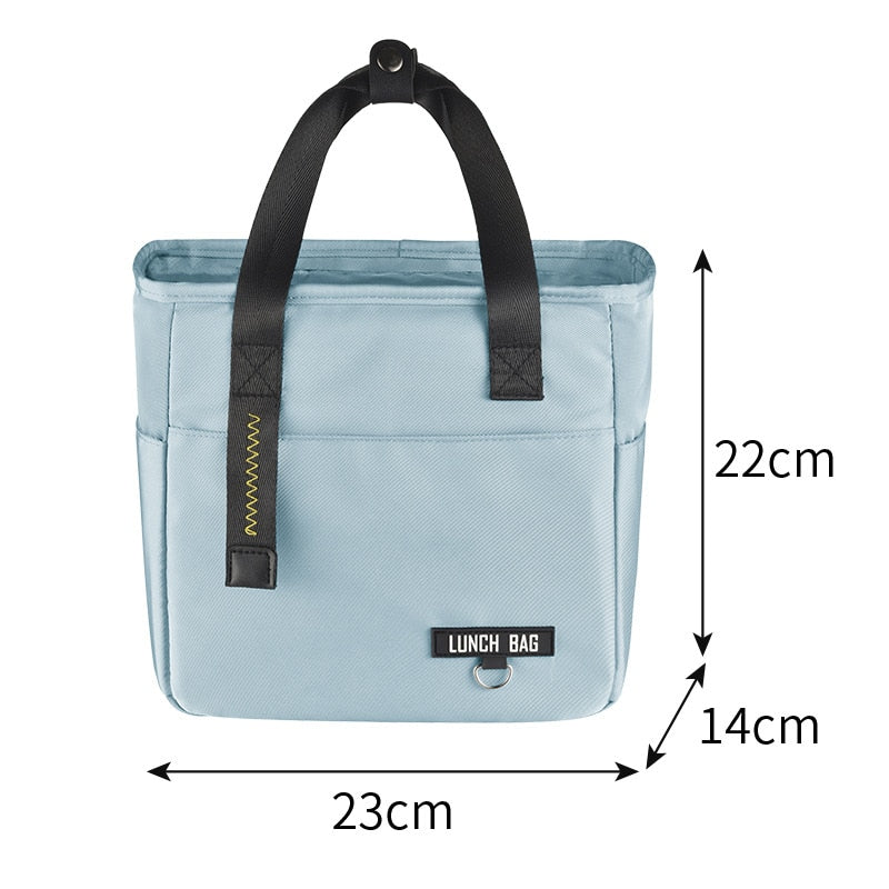 Darianrojas Insulated Bento Lunch Box Thermal Bag Large Capacity Food Zipper Storage Bags Container for Women Cooler Travel Picnic Handbags