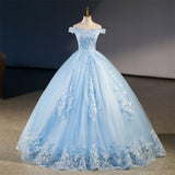 Summer New Pink Quinceanera Dresses Elegant Off The Shoulder Party Dress Sweet Flower Ball Gown Classic Lace Prom Dress