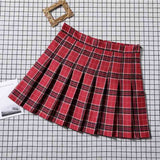 Summer Plaid Skirt Short Women Mini Korean Skirt School Women A Line Checkered High Waist Skirt Female