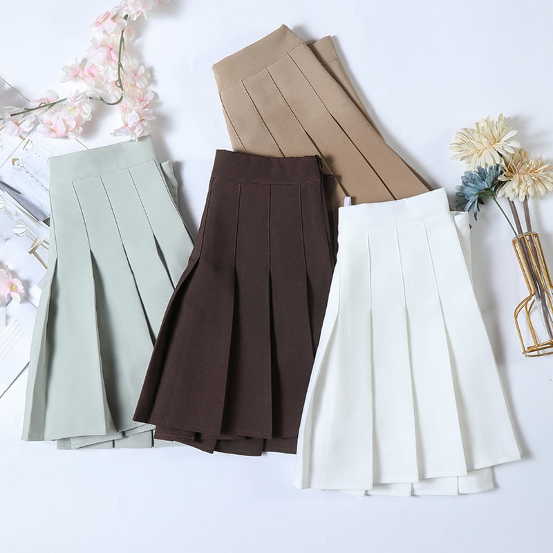Women's Skirt  Spring Korea Brown A Line High Waist Y2k Mini Short Summer Black Gothic Clothing Fairy Grunge Skirt For Girls