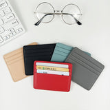 Darianrojas 1Pc Pu Leather ID Card Holder Candy Color Bank Credit Card Box Multi Slot Slim Card Case Wallet Women Men Business Card Cover