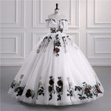 New Champagne Quinceanera Dresses Luxury Lace Party Dress Off The Shoulder Prom Ball Gown Plus Size Quinceanera Gown