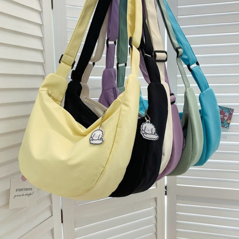 Darianrojas Shoulder Bags Women Solid Harajuku All-match Simple Multifunction Handbags Large Capacity Crossbody Bags for Women Teens Purse