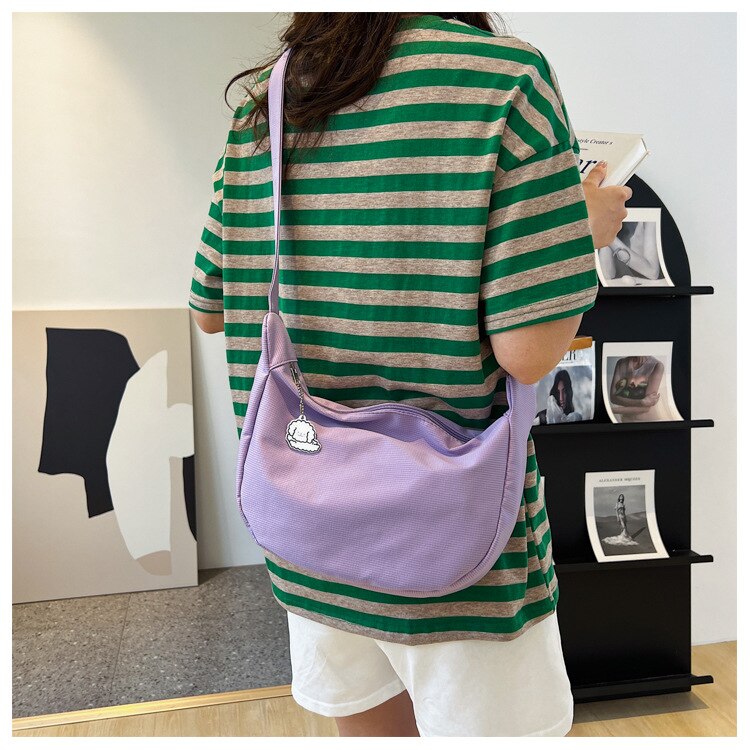 Darianrojas Shoulder Bags Women Solid Harajuku All-match Simple Multifunction Handbags Large Capacity Crossbody Bags for Women Teens Purse