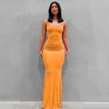 Fashion Sexy Skims Summer Dress Backless Evening Maxi Dress Women Party Club Ladies Bodycon Peach Hip Elegant Long Dresses Woman