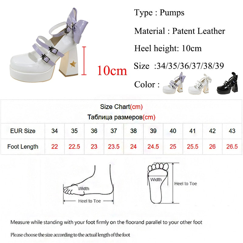 Darianrojas Y2k Chunky Platform High Heels Pumps Women Spring Punk Thick Heel Mary Jane Lolita Shoes Woman Patent Leather Cosplay Shoes