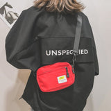 Darianrojas Unisex Crossbody Bag Oxford Cloth Diagonal Shoulder Bags Solid Color Satchels Fashion Leisure Trend Square Sling Handbags