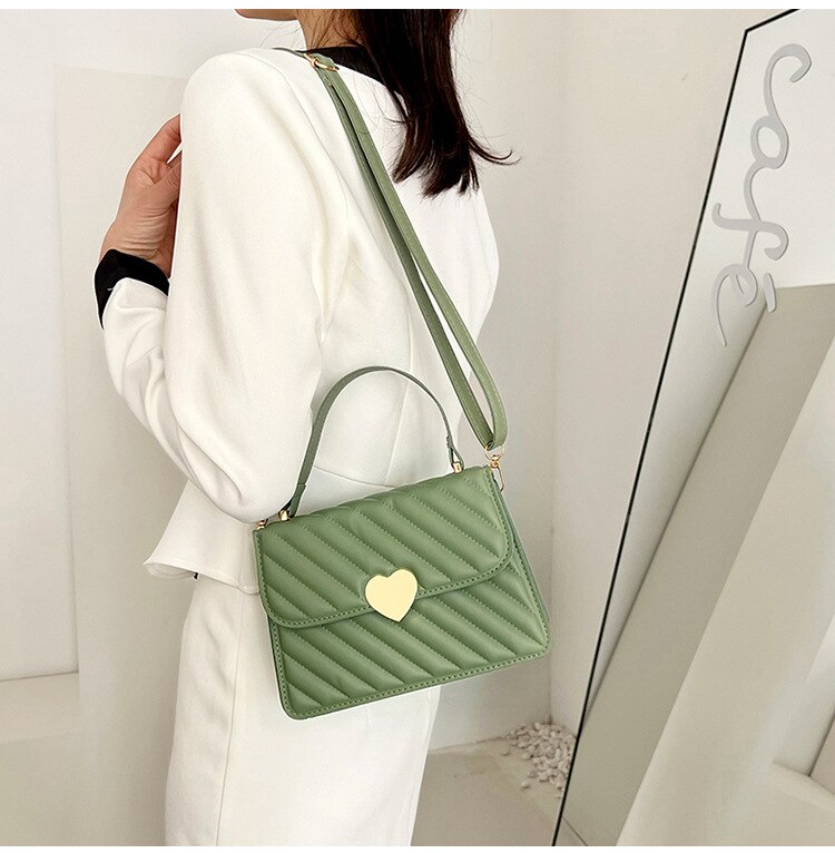 Darianrojas Embroidery Thread Quilted Crossbody Bag for Women Luxury Designer PU Leather Tote Bags Lady Retro Shoulder Handbag