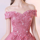 Autumn New Vestidos Sweet Pink Quinceanera Dresses Classic Ball Gown Luxury Lace Party Dress Plus Size Robe De Bal 6 Colors