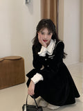 Darianrojas Black Vintage Y2k Mini Dress Gothic Kawaii Lace Short Party Dress Woman Spring One Piece Dress Korean Fashion Design Chic