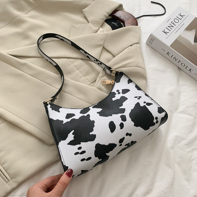 Darianrojas Fashion Zebra Print Women Luxury Handbag PU Leather Simple Underarm Shoulder Bags Female Daily Design Totes Purse Pouch
